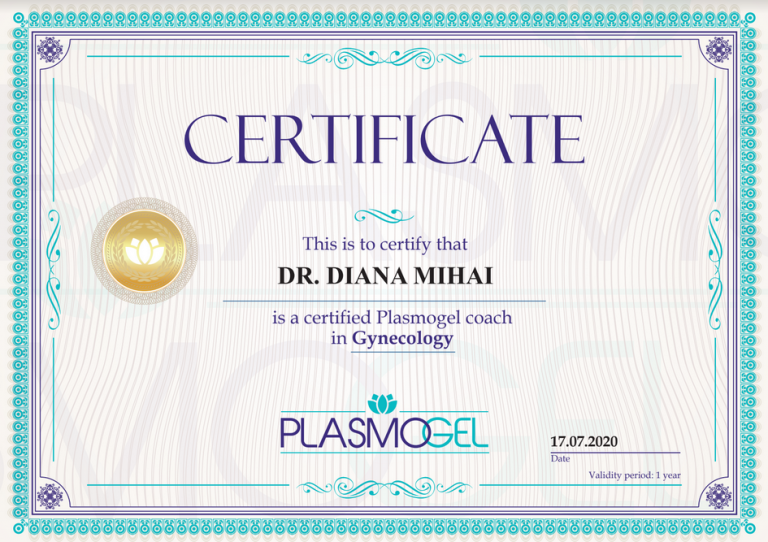 Diploma Doctor Diana Mihai Plasmogel